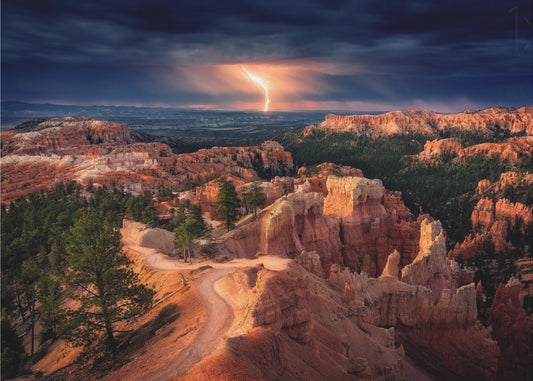 Blitz über dem Bryce Canyon | Poster