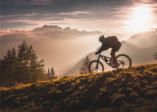 Golden hour biking | Canvas