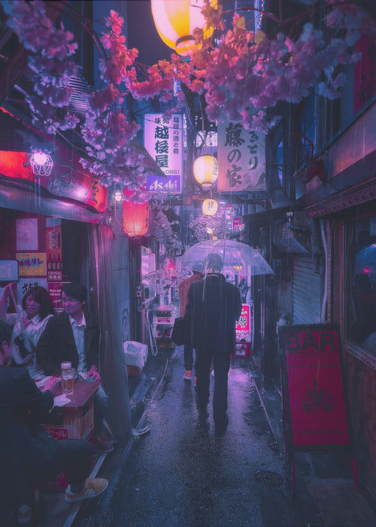 Tokio Blauer Regen | Poster