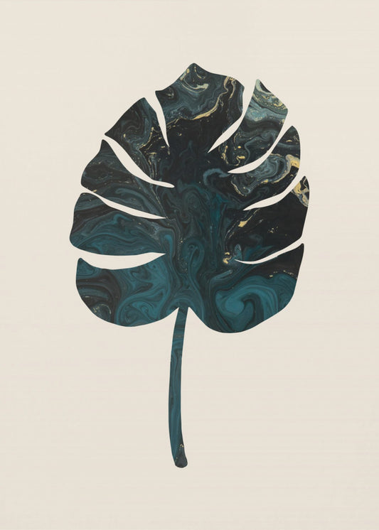 Monstera Marble Green | Canvas
