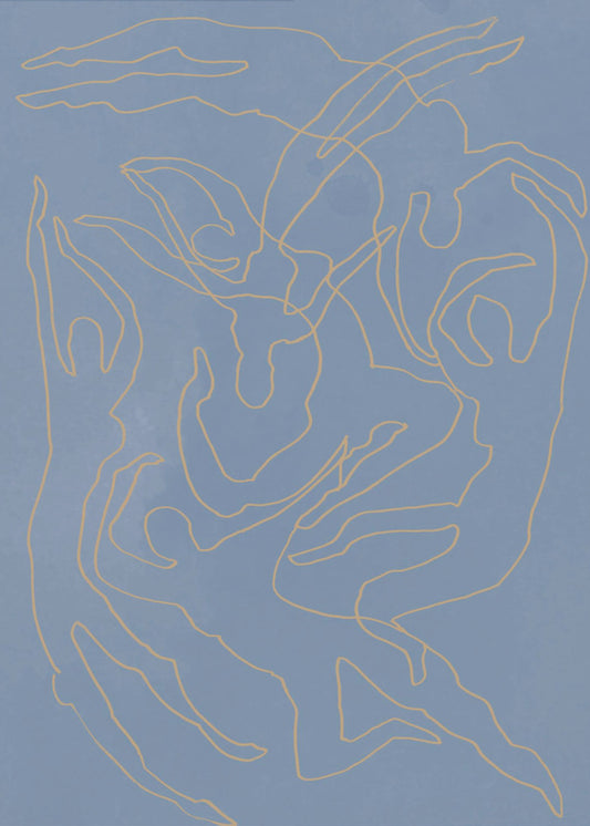 Blaue Schwimmer | Leinwand