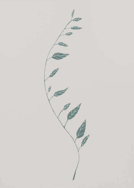 Wavy Branch Green | Canvas