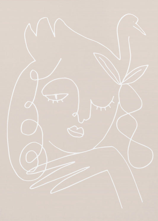 The Swan Beige | Canvas