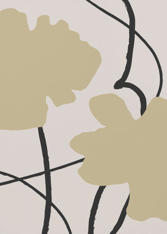 Beige Flowers 02 | Canvas