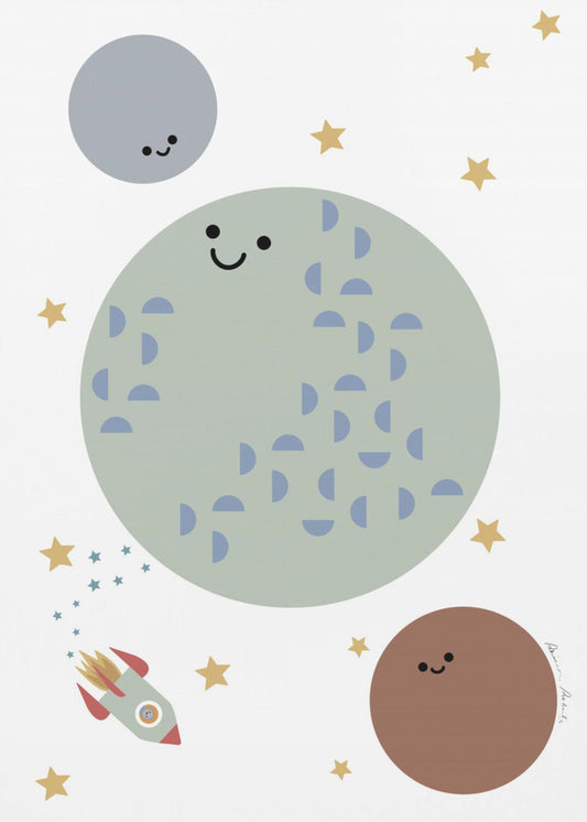 Solar Earth Moon | Poster