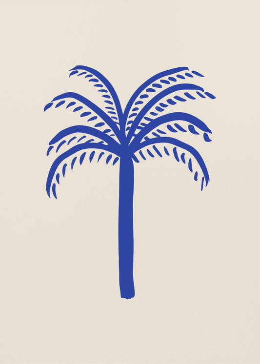 Blaue Palme | Leinwand