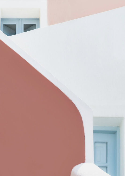 Pastellrosa und Blau | Leinwand