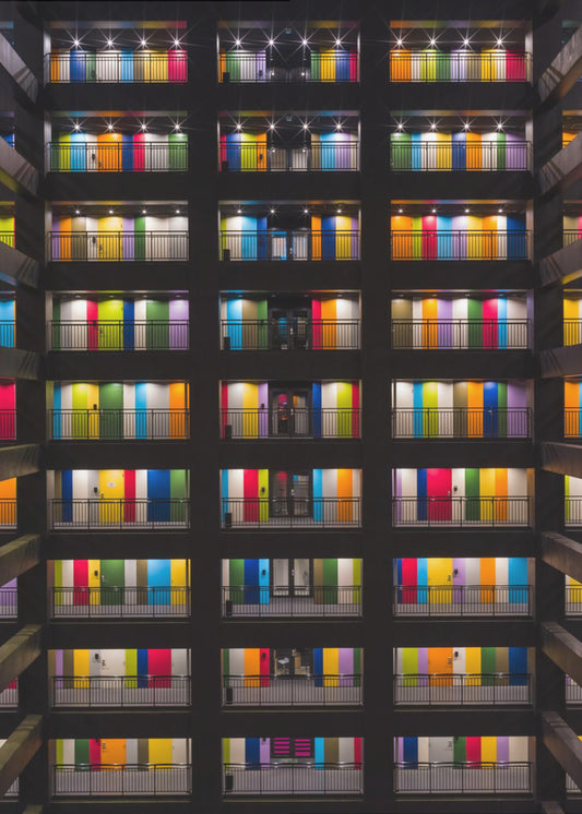 Buntes Gebäude | Leinwand