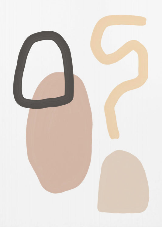 Minimalistische Formen und erdige Töne | Leinwand