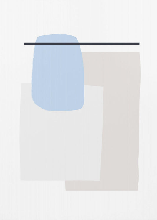 Geometrische Formen in sanften Pastellfarben | Poster
