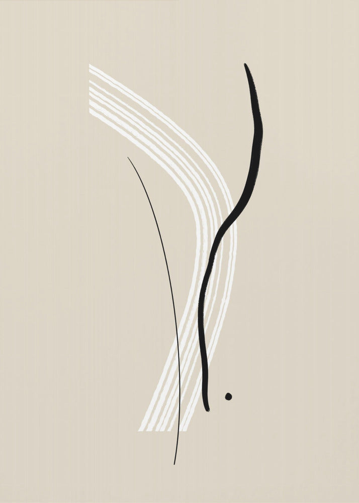 Elegante schwarz-weiße Linien | Poster