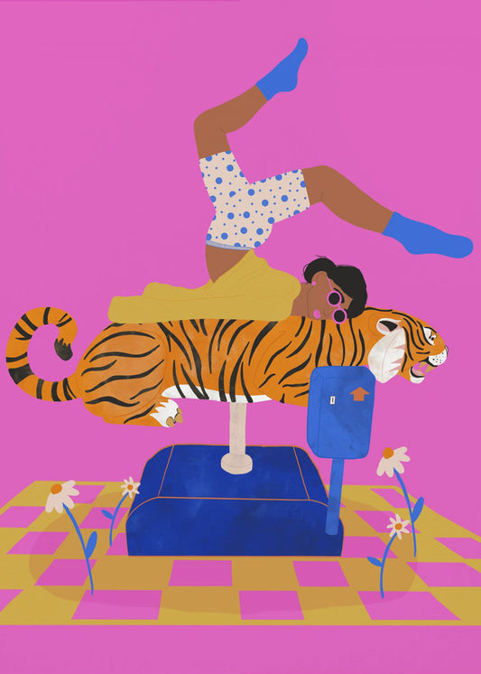 Lass einen Tiger in dein Herz | Leinwand