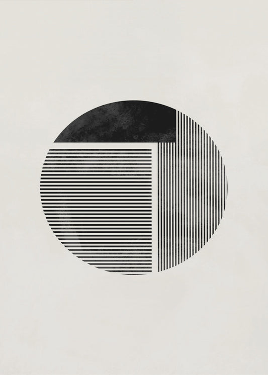 Minimalistisches rundes Poster