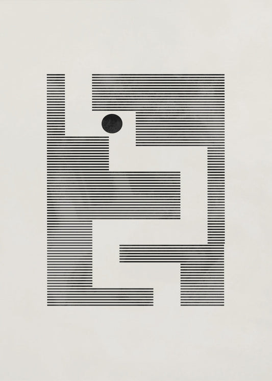 Minimalistisches Labyrinth | Leinwand