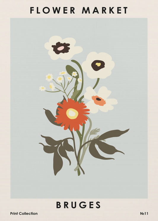 Flower Market Bruges | Poster