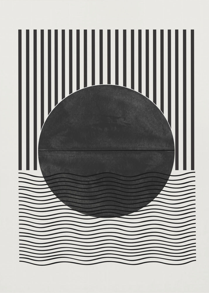 Monochrome Sonnenfinsternis | Leinwand