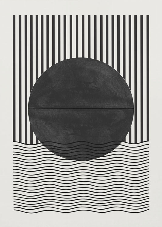 Monochrome Sonnenfinsternis | Leinwand