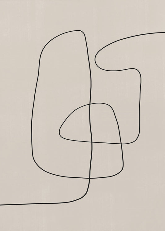 Gebogener Linientanz | Leinwand