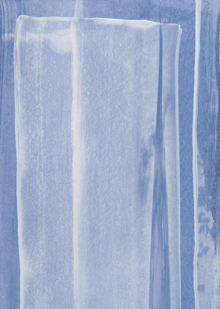 Blau mit vertikalen Pinselstrichen | Leinwand