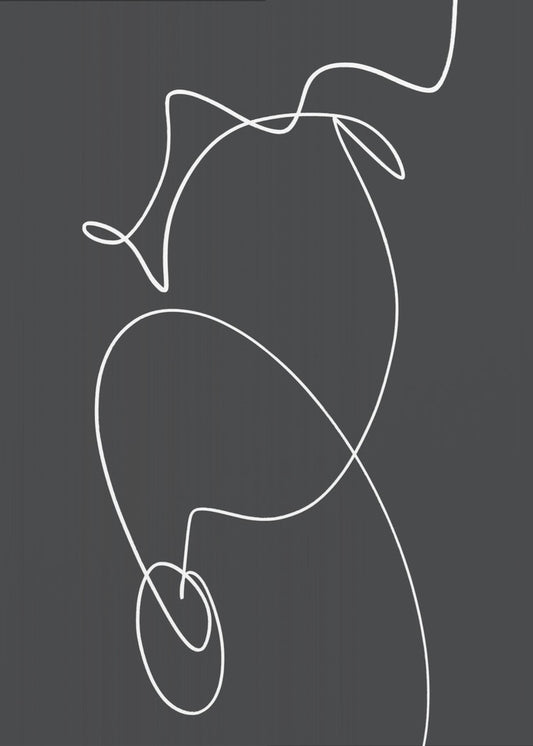 Weiße Kringel auf dunklem Hintergrund | Poster