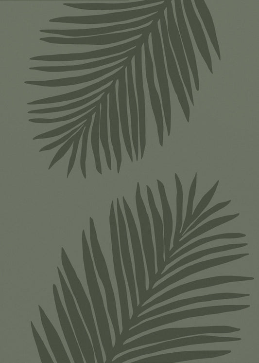 PALM LEAF 05 ALL GREEN | Canvas