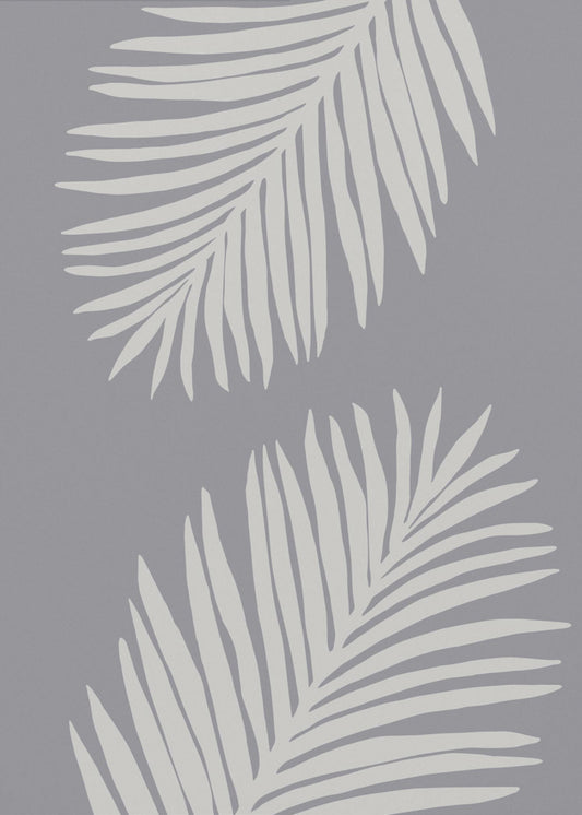 PALM LEAF 03 MEDIUM GRAY | Canvas