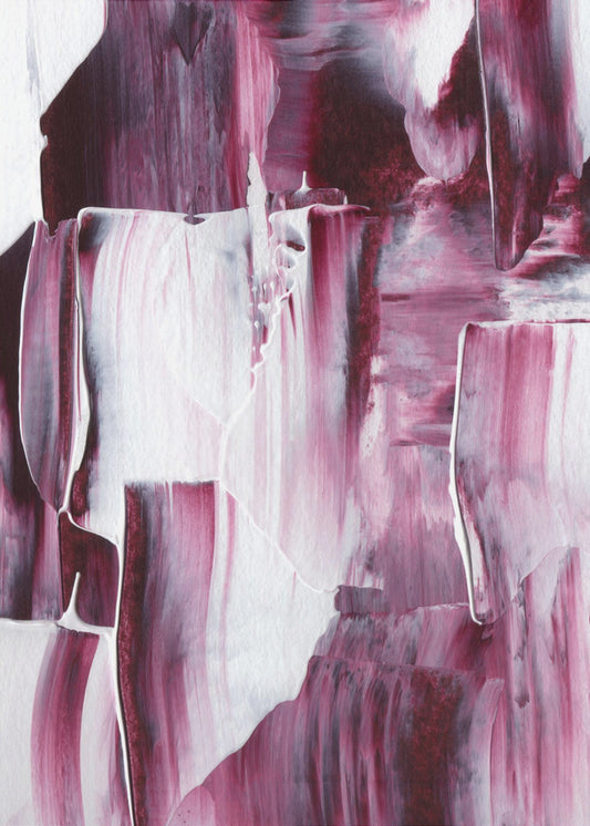 Purpurrote Pinselstriche | Poster