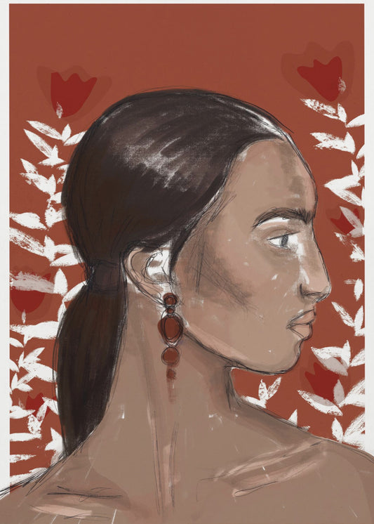 Crimson Elegance | Canvas