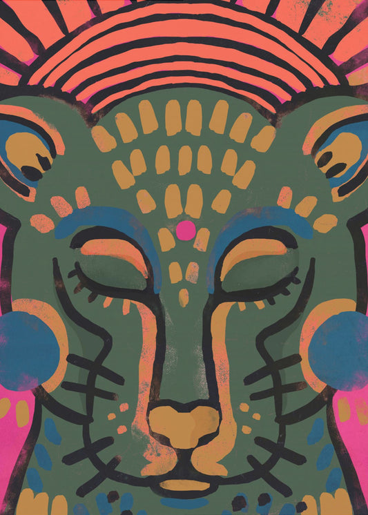 Vibrant Feline Dream | Canvas