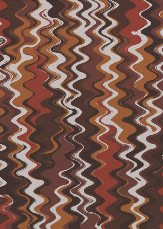 Purpurrote Wellenlandschaft | Poster
