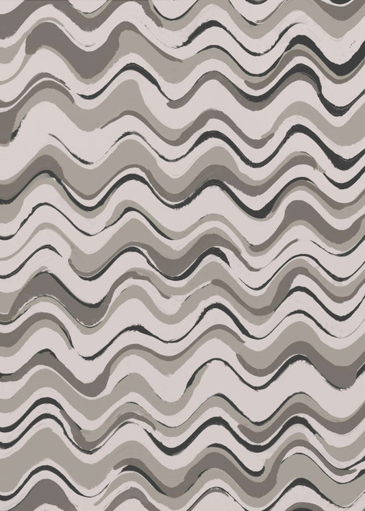 Monochrome Wellen | Leinwand