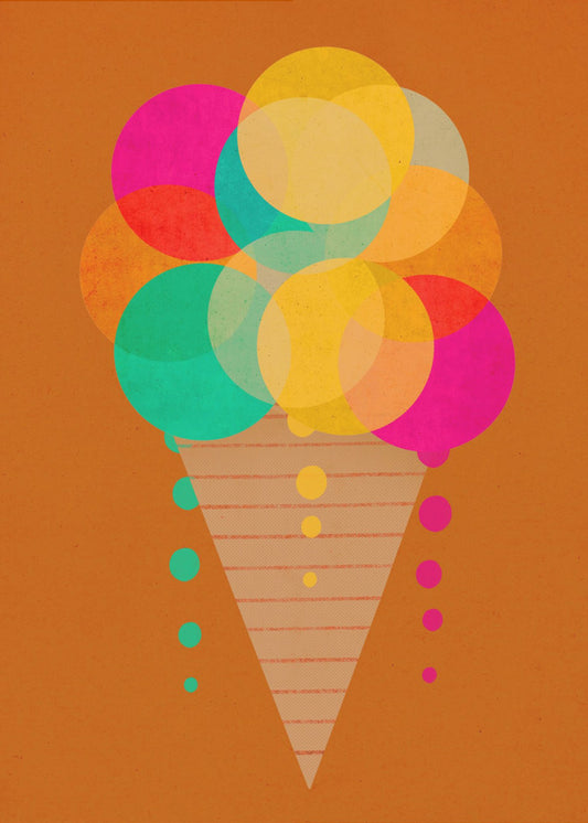 Regenbogen-Tüten-Delight | Leinwand