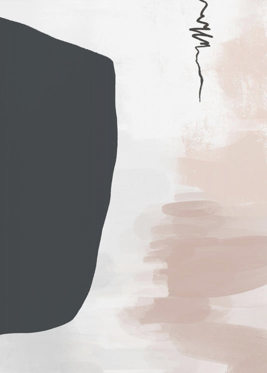 Minimalistische kräftige schwarze Formen | Leinwand