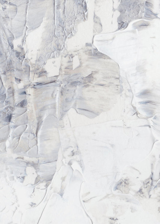 White and Gray Brushstrokes | Canvas