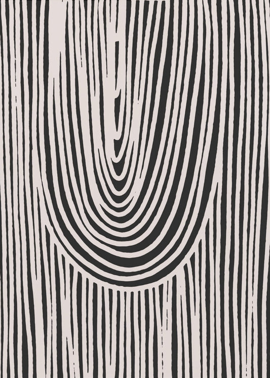 Curved Stripes Flow | Canvas