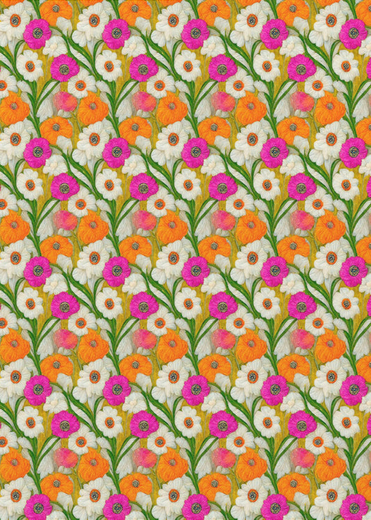 Floral Harmony Quilt | Leinwand