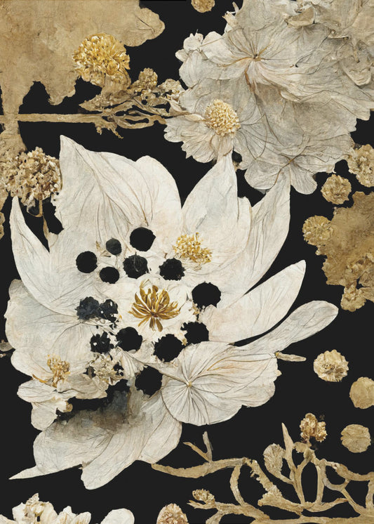 Golden Petal Bloom | Canvas