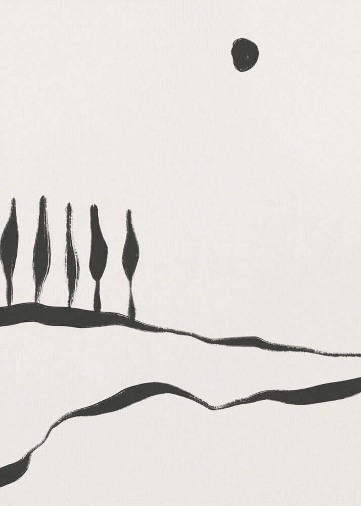 Minimale Linienlandschaft #1 | Poster