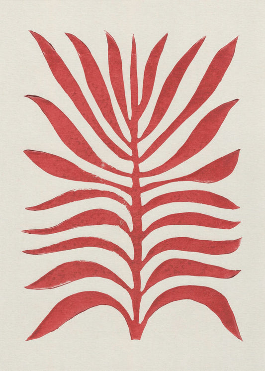 Red Branch / Lino Print | Poster