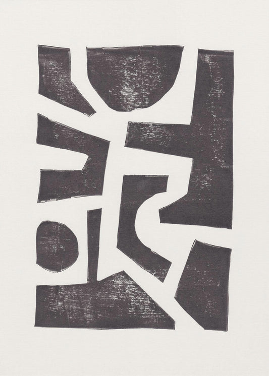 Linocut Abstract #5 | Poster
