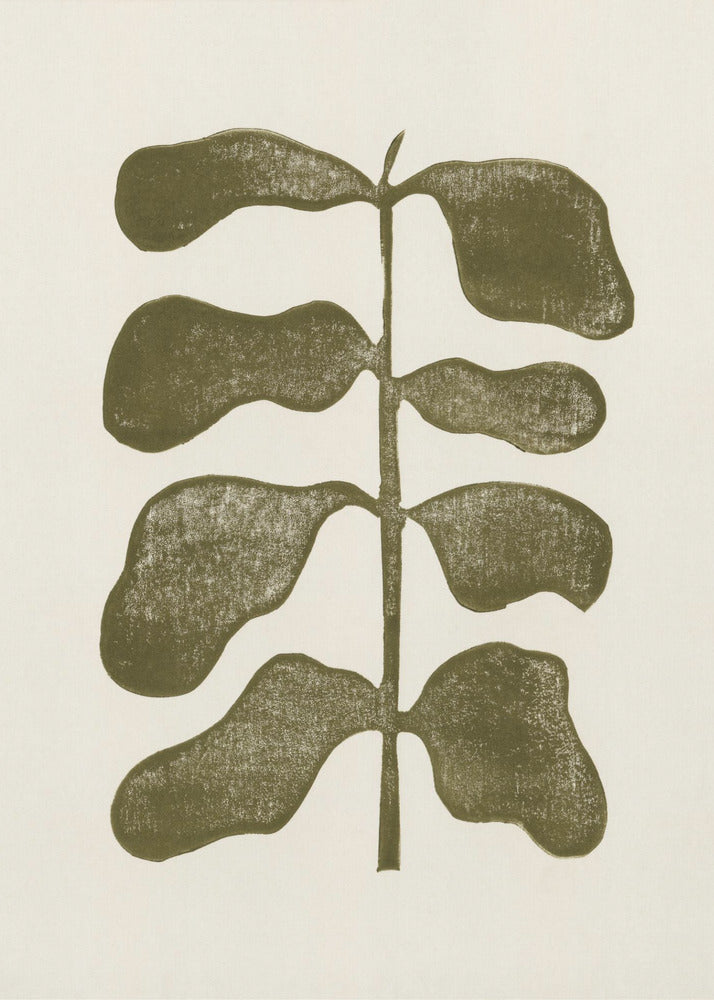 Linolschnitt Pflanze | Poster