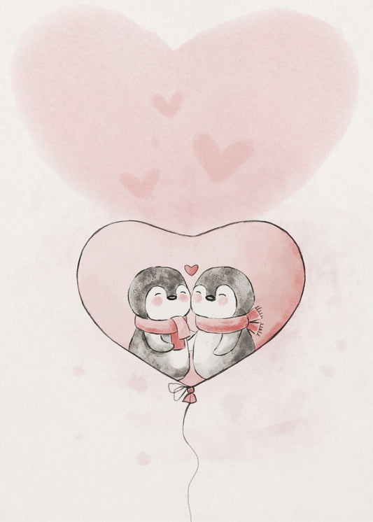 Penguin in love | Canvas