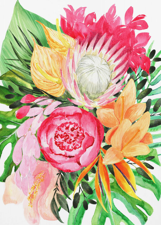Celia tropical bouquet | Canvas