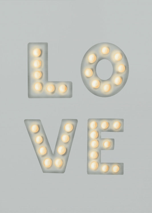 LOVE Leuchtbuchstaben Grün | Leinwand
