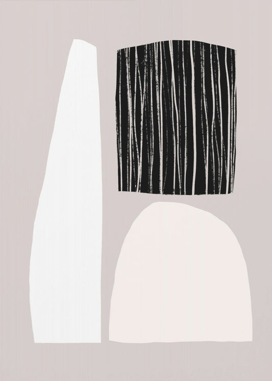 Geometrische Formen in neutralen Tönen | Poster