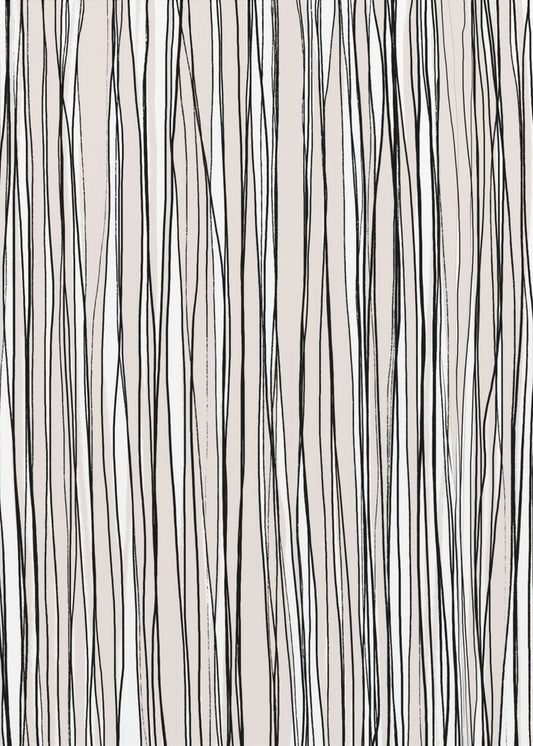 Schwarz auf beigen Linien | Poster