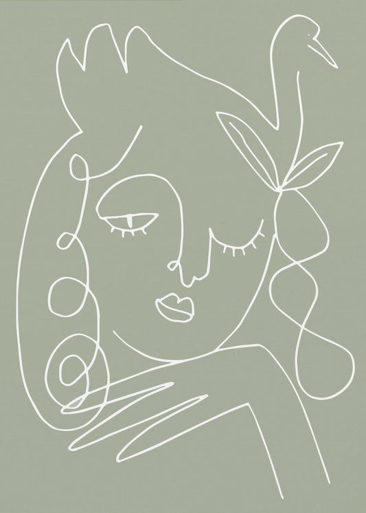 Frau Grün | Leinwand