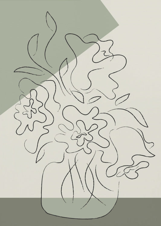 Blume Grün | Leinwand