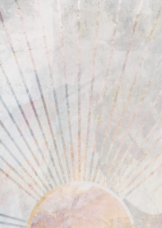 Sonne Boho Morgen Metallic Druck | Leinwand
