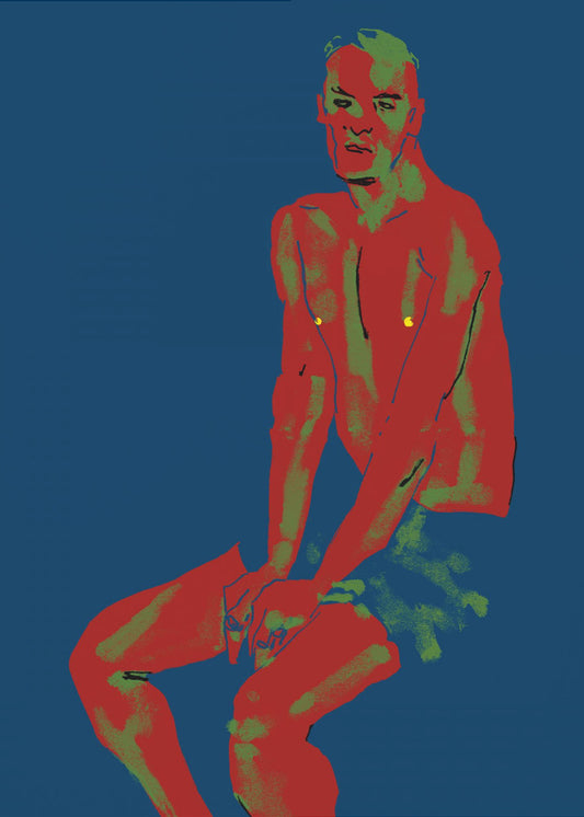 A Man Posing Blue | Poster
